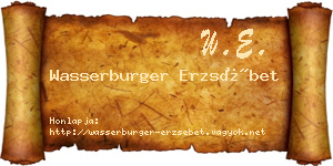 Wasserburger Erzsébet névjegykártya
